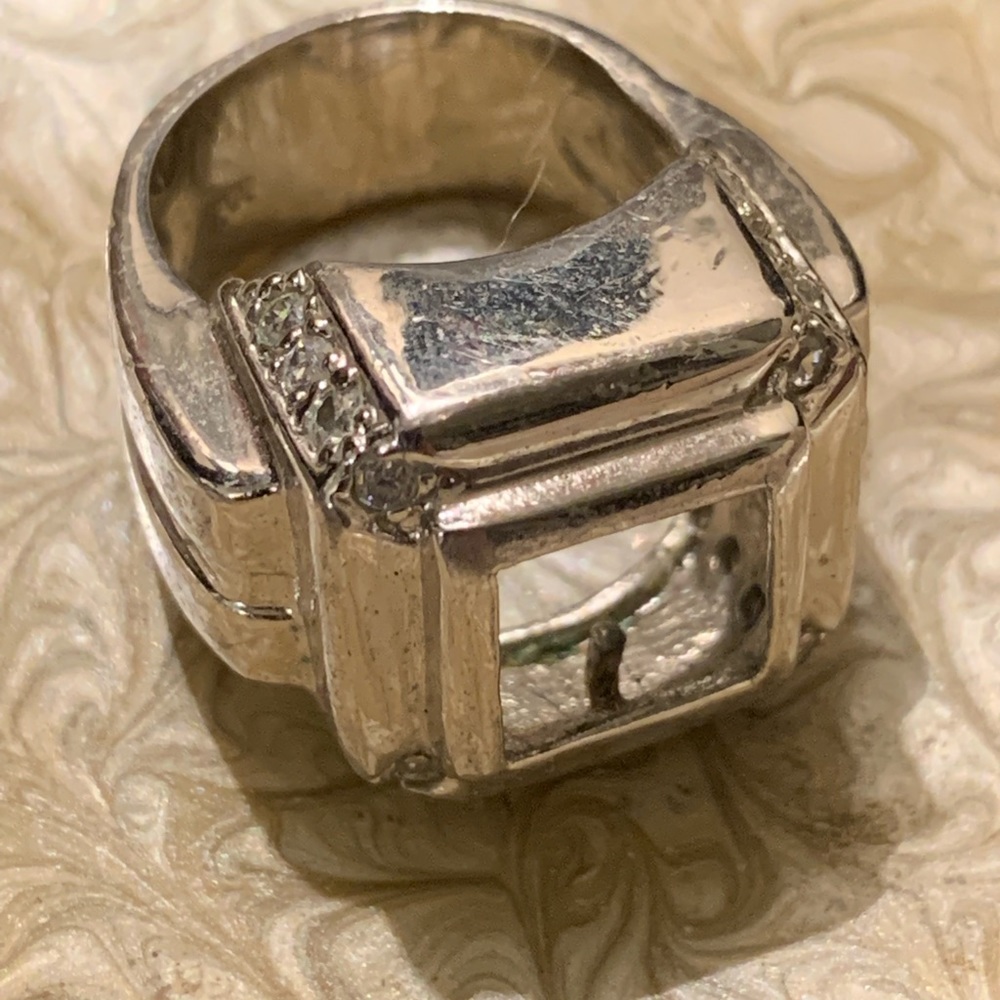 Men’s Silver 925 Ring Missing Stone Customizable